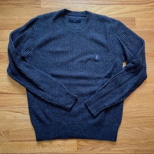 All Saints Heather Grey Crewneck Sweater